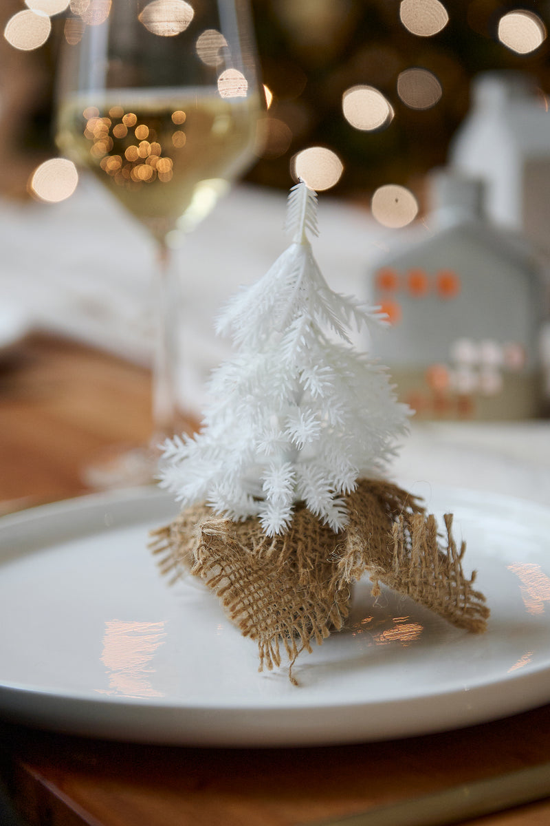 Mini sapin blanc décoratif