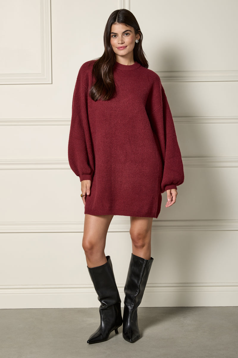 Loose-Fitting Knit Dress - 2165