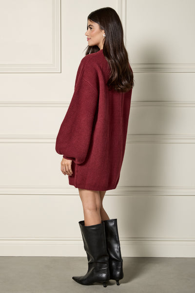 Loose-Fitting Knit Dress - 2165