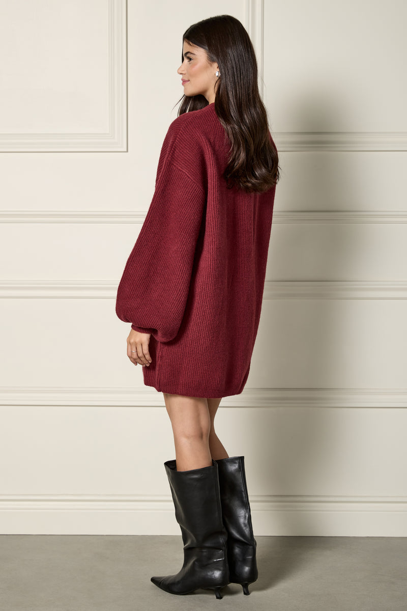 Loose-Fitting Knit Dress - 2165