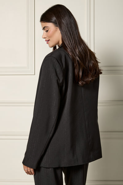 Shiny Pinstripe Blazer - 3028
