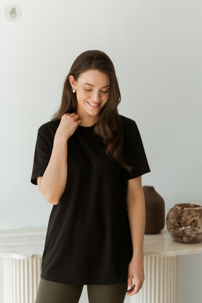 Oversized t-shirt 9050 (Seconde Main)-Recurate-Noir-S-09cbe888-8a6f-463f-b0fa-d69839180dd4-WOMANCE