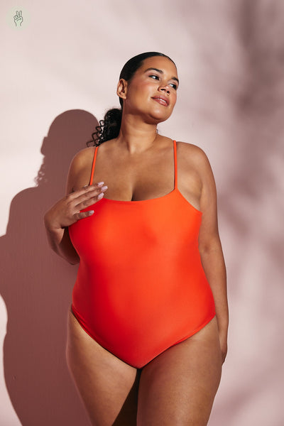 Maillot une pièce encolure droite SW003 (Seconde Main)-Recurate-Tangerine tango-L-9b4d732f-c82f-4d88-be27-d3a7c0b127d6-WOMANCE