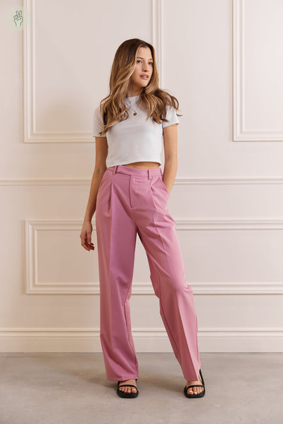 Pantalon rose droit - 5067 (Seconde Main)-Recurate-Rose-S-d7e93693-8e0d-4e16-a122-4aa5009c5ece-WOMANCE