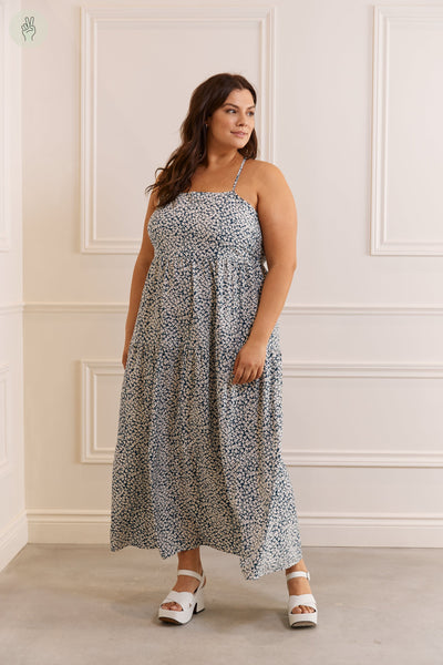 Robe maxi paysanne - 2086 (Seconde Main)-Recurate-Bleu-XL-547d79fb-f21b-42f3-a707-e7e0cfe910d7-WOMANCE