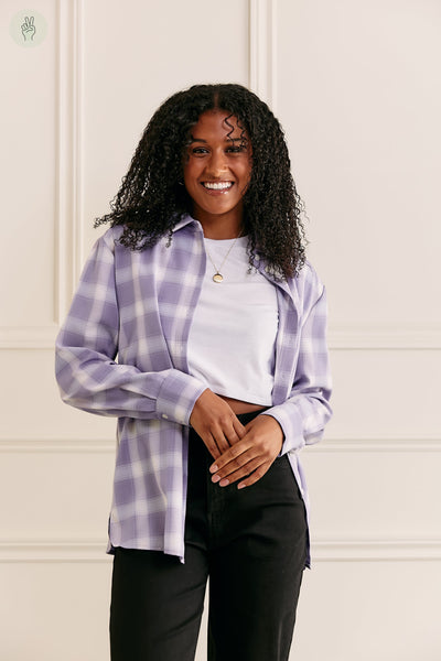 Chemise à carreaux - 4045 (Seconde Main)-Recurate-Lilas-XS-5abe9155-fae1-4b45-ba7f-5ab976b0697f-WOMANCE