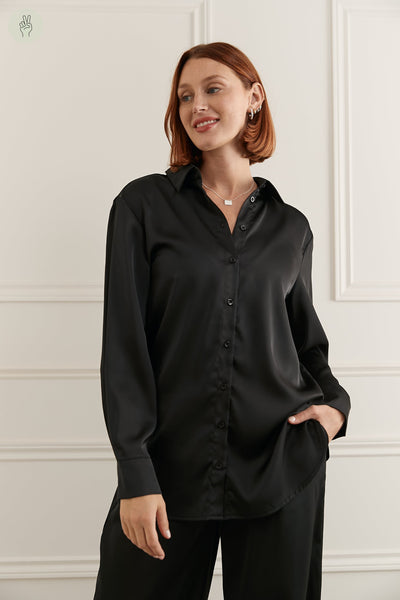 Chemise ample en satin - 4053 (Seconde Main)-Recurate-Noir-1X-35cfab33-4d2c-43de-8d58-8dc91249f124-WOMANCE