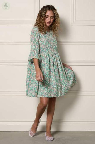 Robe fluide style babydoll - 2198 (Seconde Main)-Robe - Seconde main-Trove-Vert-S-43cf0783-7f6a-4498-8af7-5940dd92df05-WOMANCE