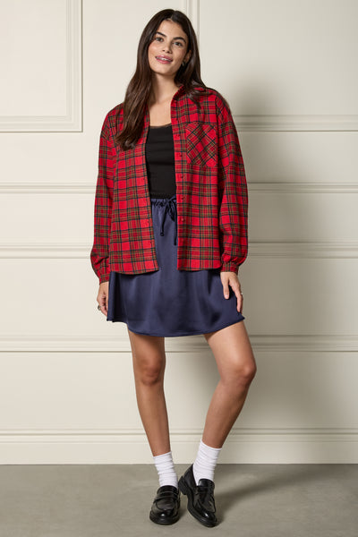 Short Satin Skirt - 6052