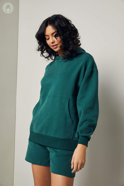 Chandail à capuchon 8016 (Seconde Main)-Chandail - Seconde main-Trove-Vert forêt-M-d4a00f25-db9e-4a8f-96f0-f0c05fb38ca2-WOMANCE