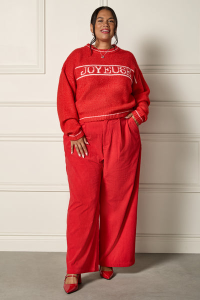 Pleated Corduroy Pants - 5107