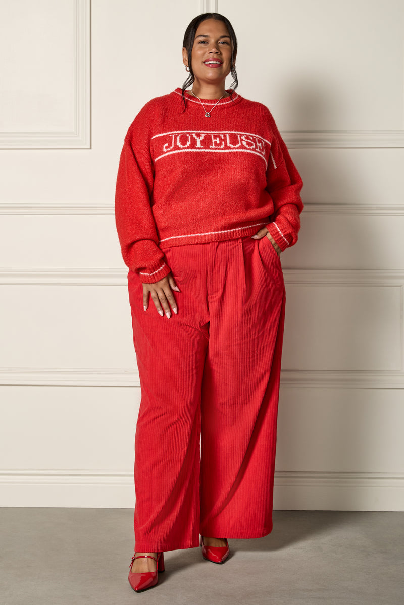 Pleated Corduroy Pants - 5107