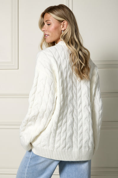 Chandail en tricot à câbles - 8149