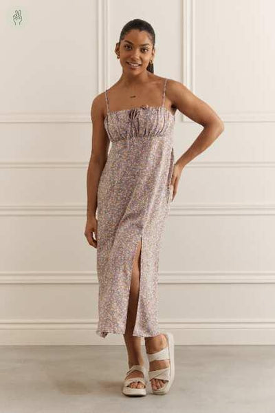 Robe midi style bustier - 2146 (Seconde Main)-Robe - Seconde main-Trove-Lilas-XS-06cab470-e1b5-4096-807d-4a4ed60326b7-WOMANCE