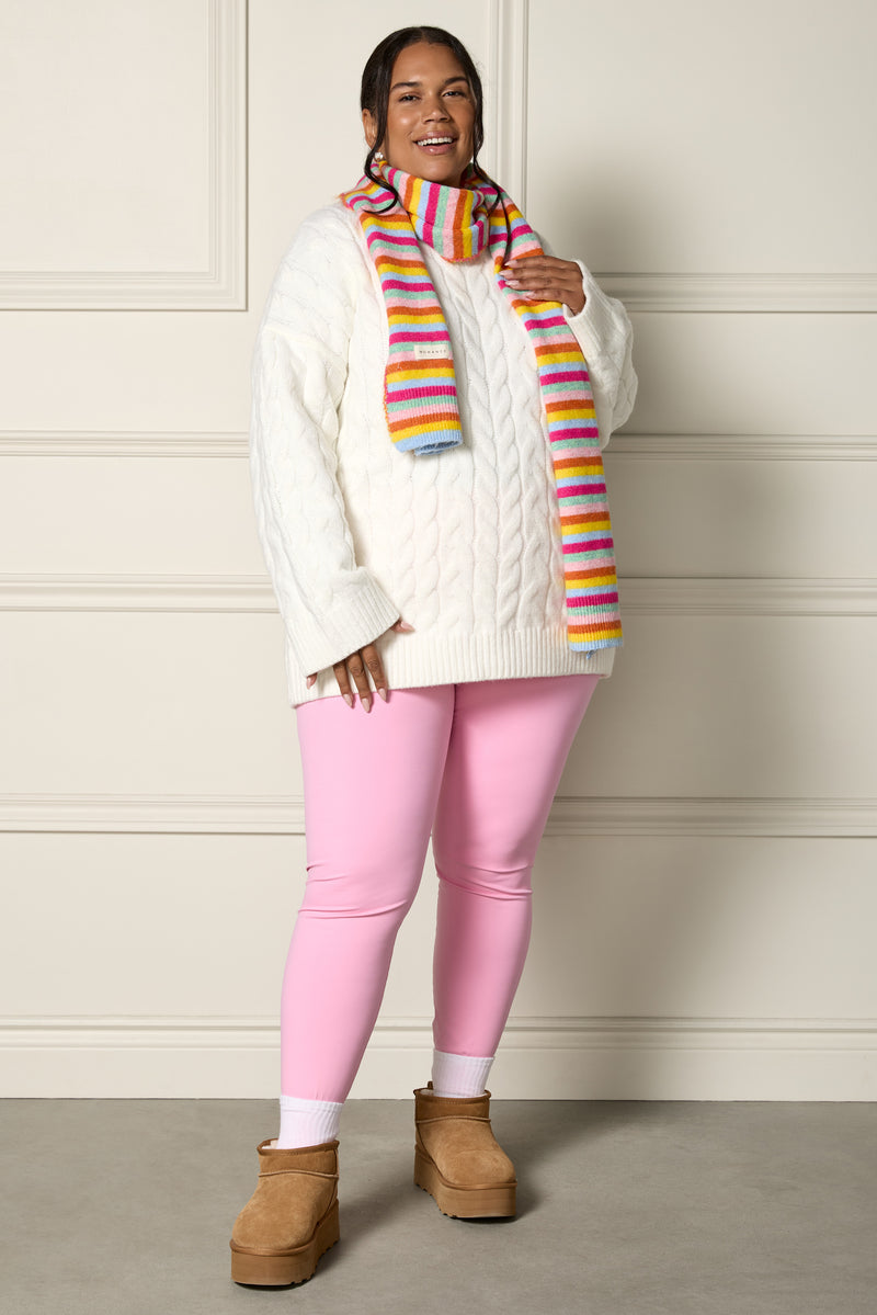 Foulard chiné à rebord côtelé - A0273