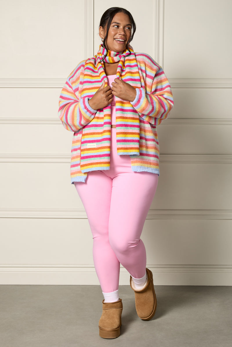 Foulard chiné à rebord côtelé - A0273