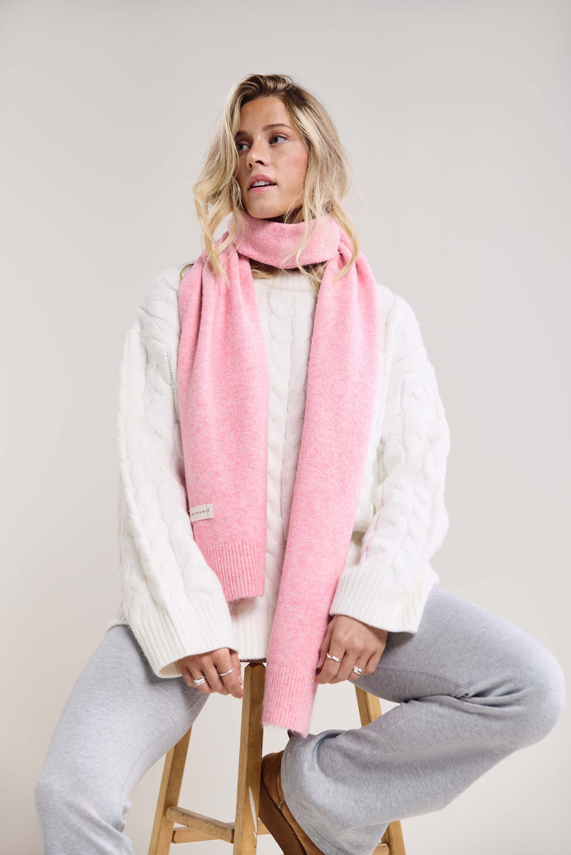 Foulard chiné à rebord côtelé - A0273