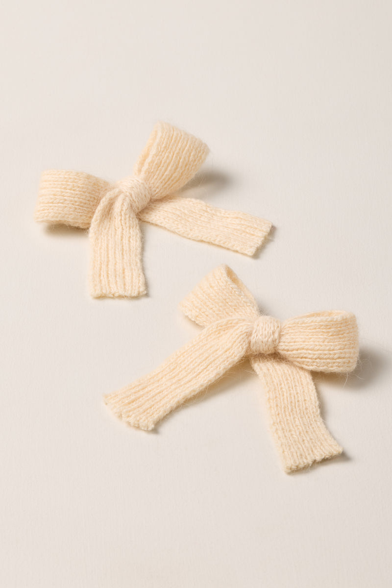 Ensemble de barrettes en tricot côtelé - A0312