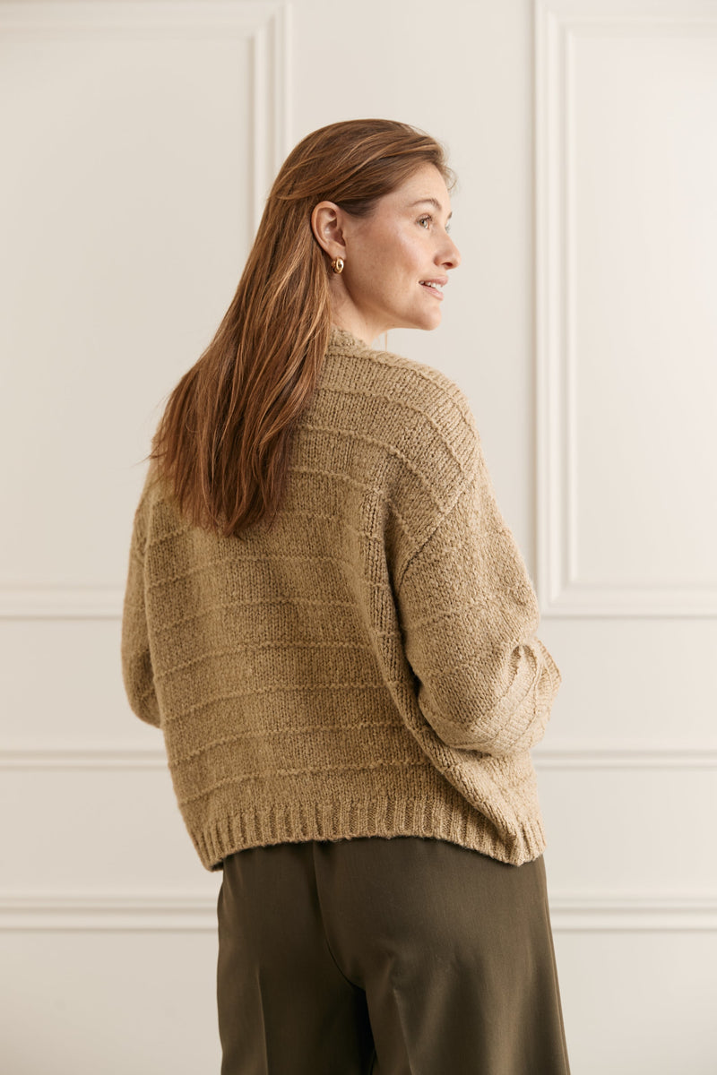 Cardigan texturé ligné - 8101 (Seconde Main)-Recurate-Beige-S-Marie_115184-WOMANCE