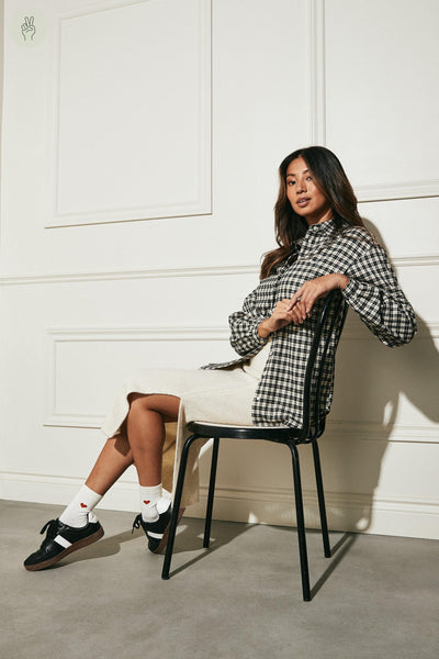 Chemise à manches ballons - 4050 (Seconde Main)-Chemise - Seconde main-Trove-Beige-L-0f023ac4-3a39-4440-b799-20749f3fd386-WOMANCE