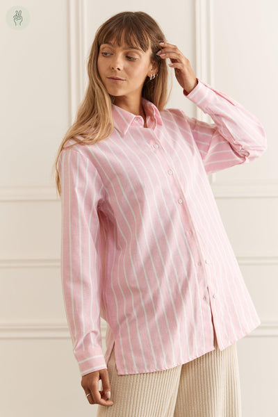 Chemise ample lignée - 4070 (Seconde Main)-Chemise-Trove-Rose-M-47e39fd8-ae31-45d5-9b74-2b2d30062ea3-WOMANCE