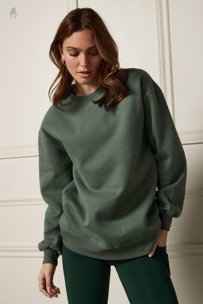 Crewneck à col rond - 9140 (Seconde Main)-Chandail - Seconde main-Trove-Vert-M-9637145d-8e25-424d-a6c7-1745f3c1292b-WOMANCE