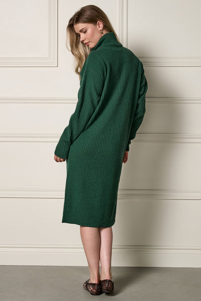 Ribbed Turtleneck Dress - 2204
