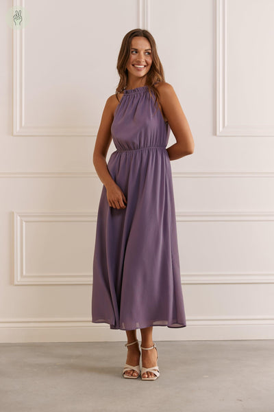 Robe licou en chiffon - 2082 (Seconde Main)-Robe-Trove-Lilas-S-7f297fbc-0e7a-4841-9420-b4fb3f44fd0b-WOMANCE
