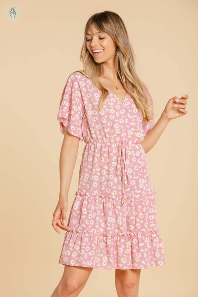 Robe à marguerites - Rose (Seconde Main)-Robe - Seconde main-Trove-Rose-S-9e98f5cf-b6de-4346-9757-3c3c0f547c30-WOMANCE