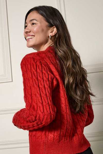 Cable Knit Cardigan – 8136