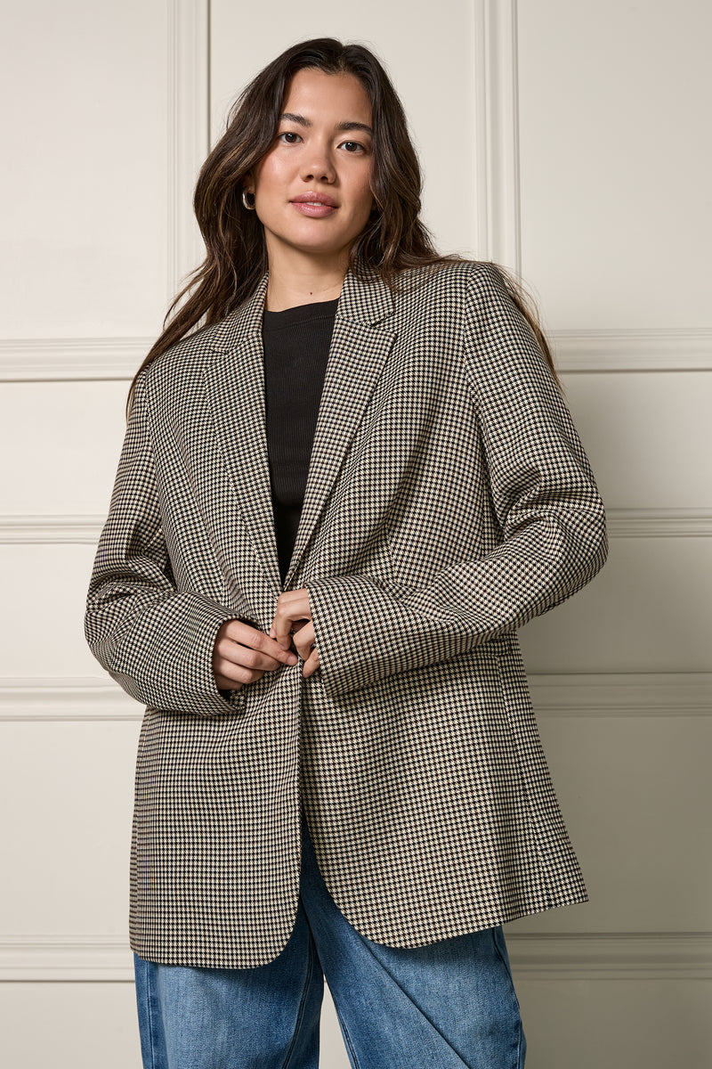 Oversized Tartan Blazer - 3014