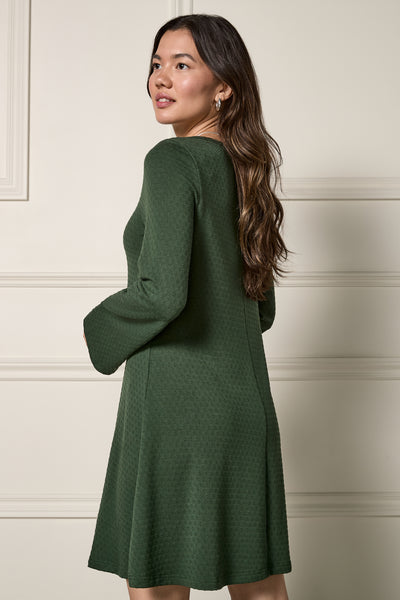 Short Dress With Flared Sleeves - 2199