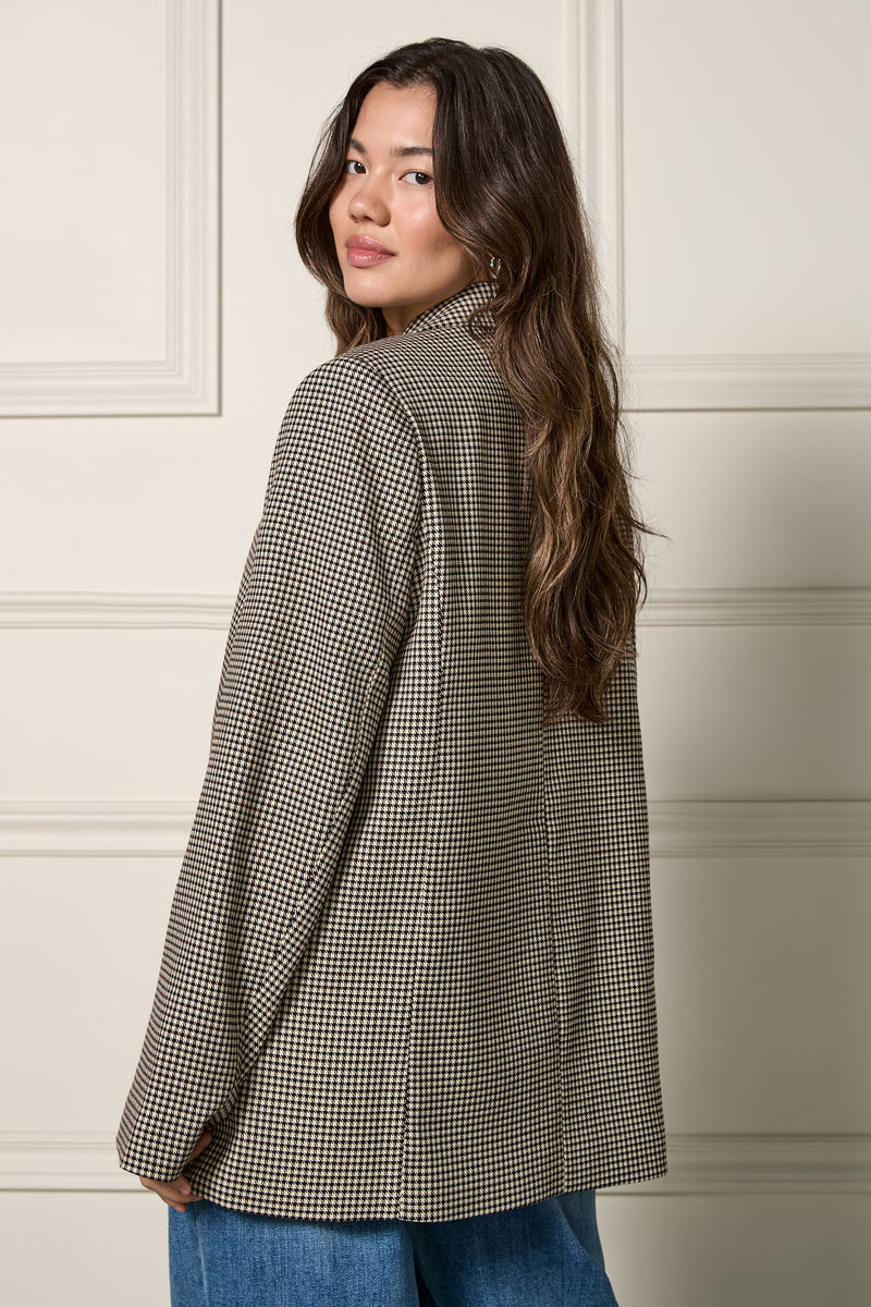 Oversized Tartan Blazer - 3014