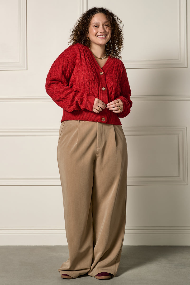 Cable Knit Cardigan – 8136