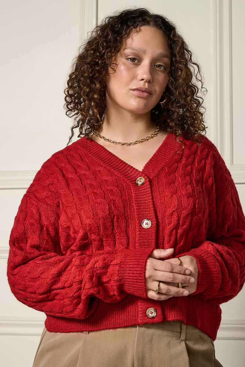 Cable Knit Cardigan – 8136