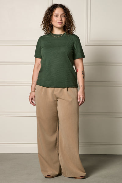 Solid Round Neck T-Shirt - 9154