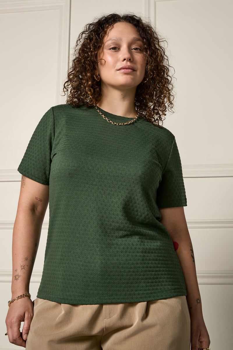 Solid Round Neck T-Shirt - 9154