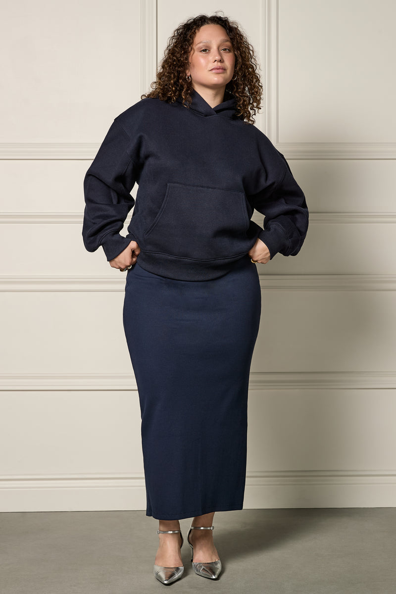 Sweater With Oversized Hood - 9113