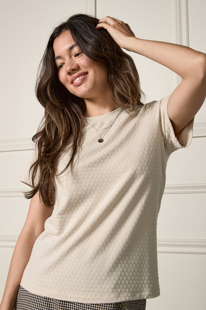 T-shirt uni col rond - 9154