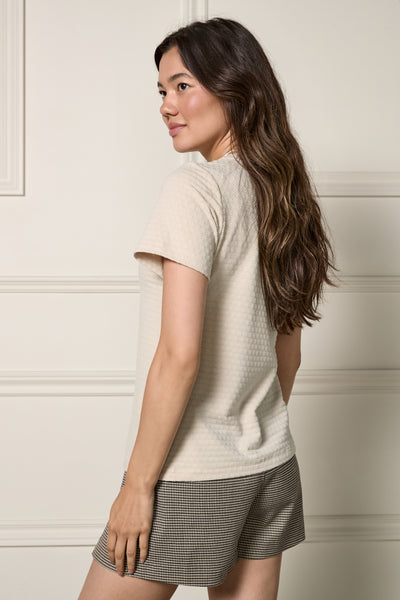 T-shirt uni col rond - 9154