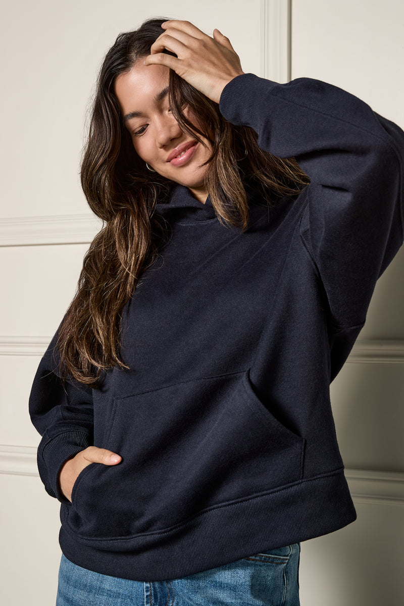 Sweater With Oversized Hood - 9113