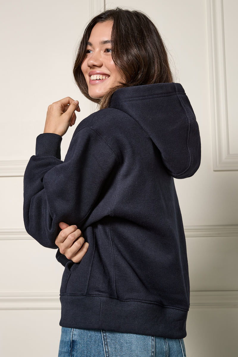 Sweater With Oversized Hood - 9113