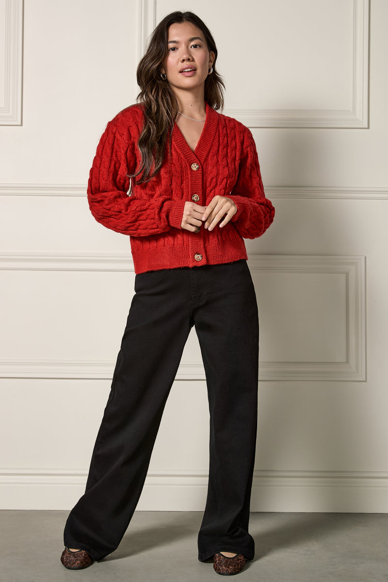 Cable Knit Cardigan – 8136