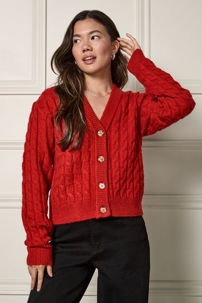 Cable Knit Cardigan – 8136