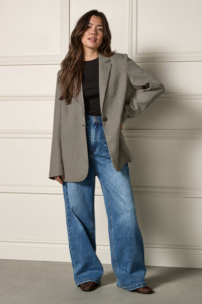 Oversized Tartan Blazer - 3014