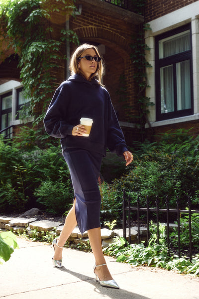 Mid-Length Ribbed Skirt – 6057