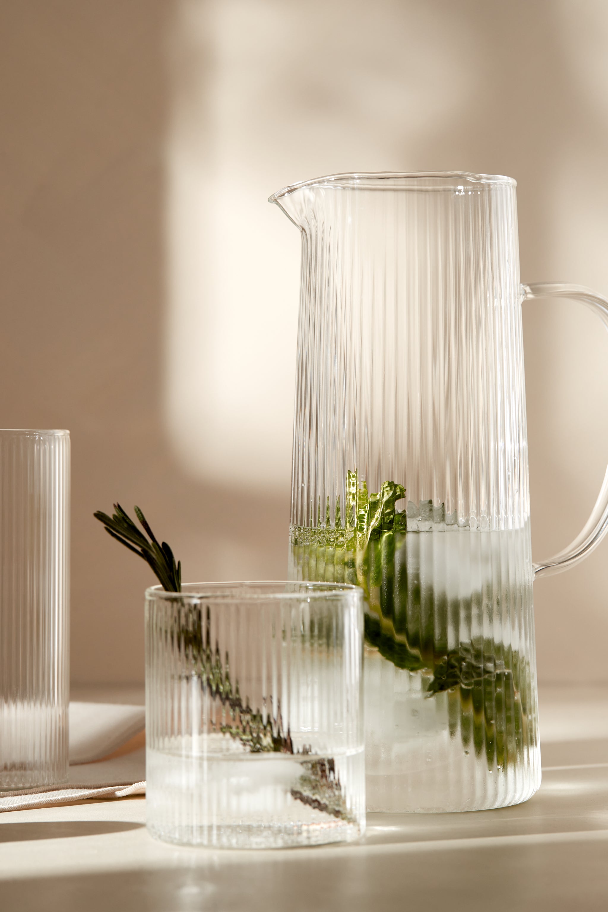 Textured Glass Pitcher - MA0080