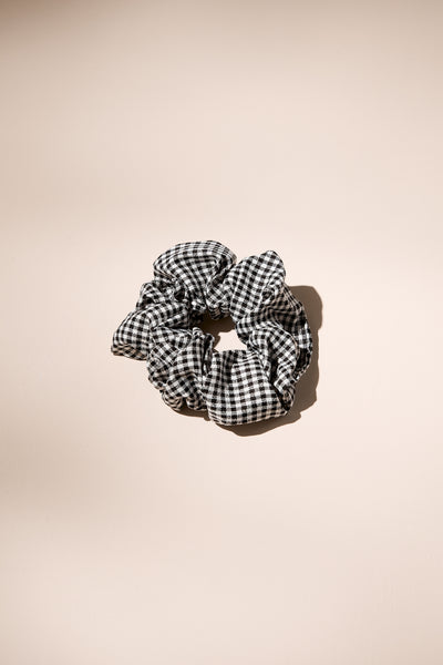 Checkered Print Scrunchie