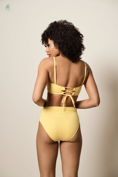 Bas de maillot texturé AZ258 Maillot de bain WOMANCE - Atelier Jaune XS