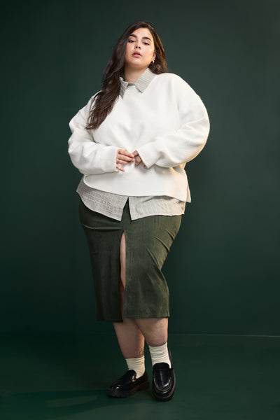 Long Corduroy Skirt - 6065